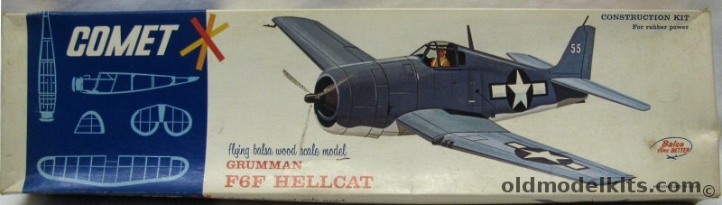 Comet Grumman F6F Hellcat - 24 inch Wingspan Flying Model Airplane, 3503-298 plastic model kit